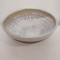 Grey/white luster bowl  by Peter Lee